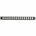 Swe-Tech 3C Rackmount 16 Port Blank Keystone Patch Panel, 1U FWT68PB-01016